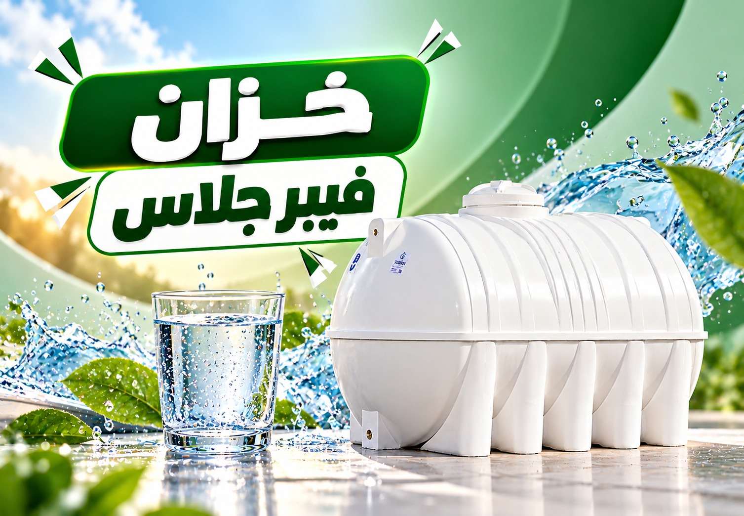 خزانات الفيبر جلاس من العلا فاب | حلول ذكية لتخزين المياه بأمان وكفاءة